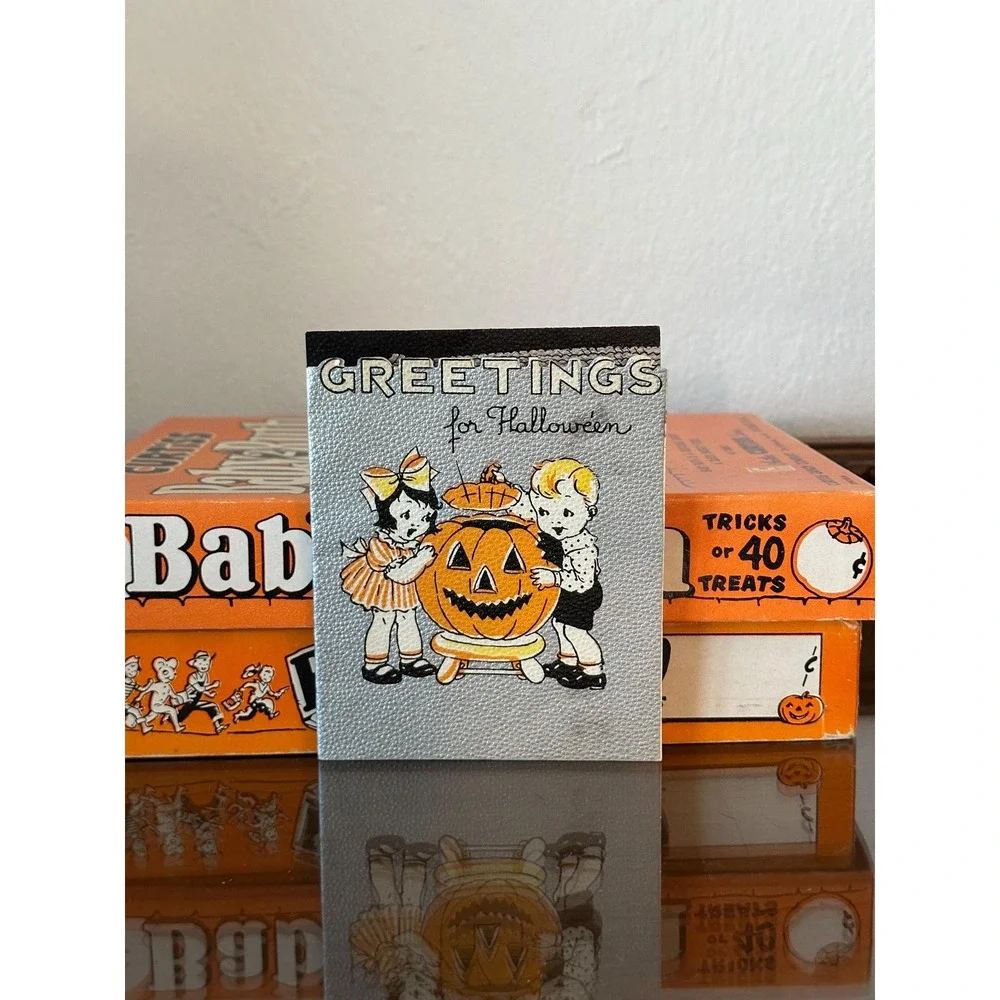 1939 Hallmark RARE Greetings for Halloween Greeting Card 4.5x4 USED